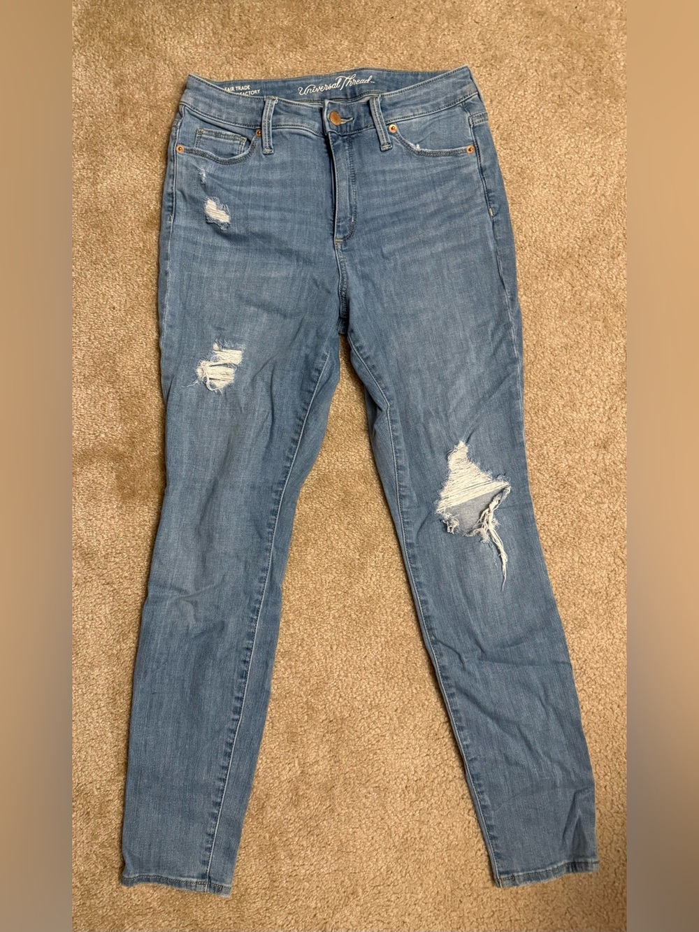 Universal Thread Light Blue Distressed Skinny Jeans